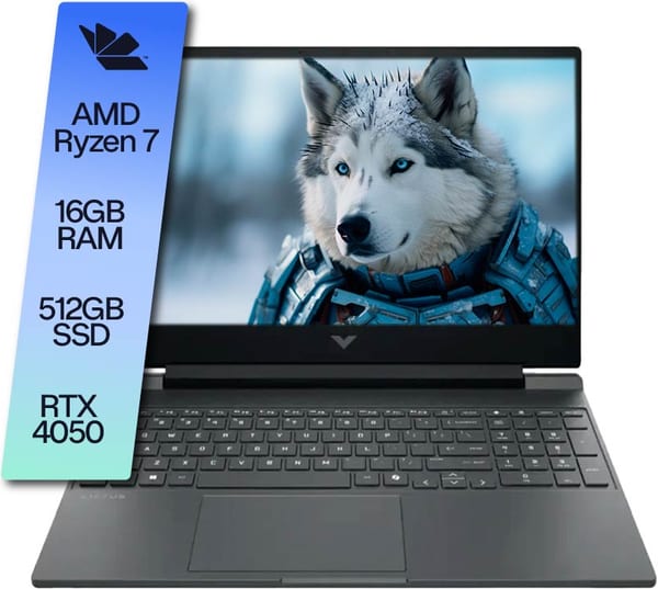 Notebook HP Victus Ryzen 7 16GB 512GB SSD RTX 4050 