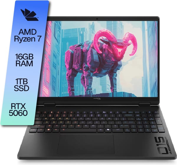 Notebook HP Omen HyperX  Ryzen 7  16GB 1TB RTX 5060