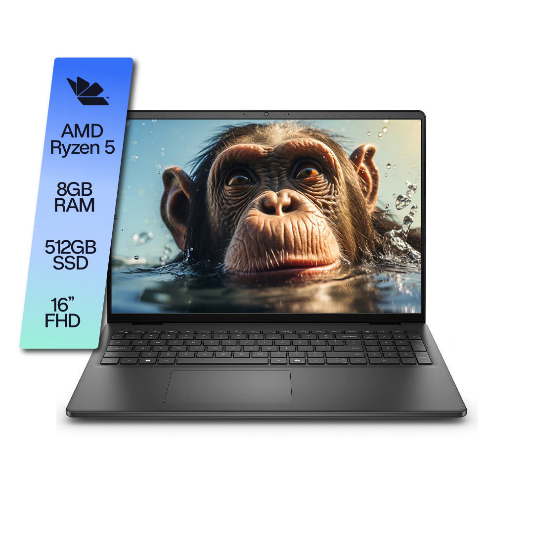 Notebook Dell 16 Ryzen 5 8GB 512GB SSD